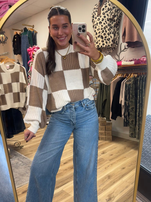 The Checkered Cozy Sweater