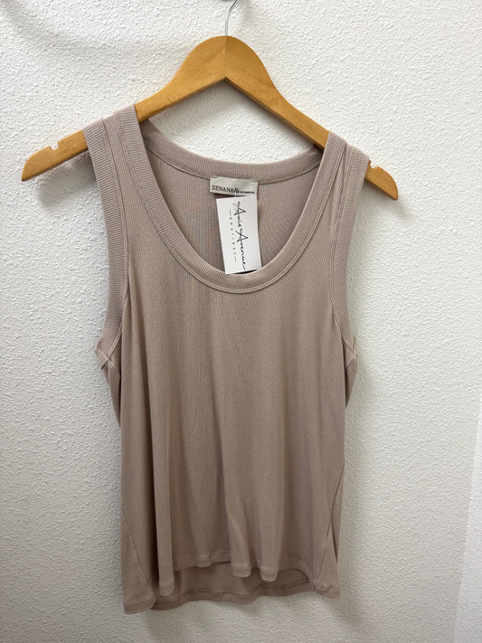 Tan Scoop Neck Tank