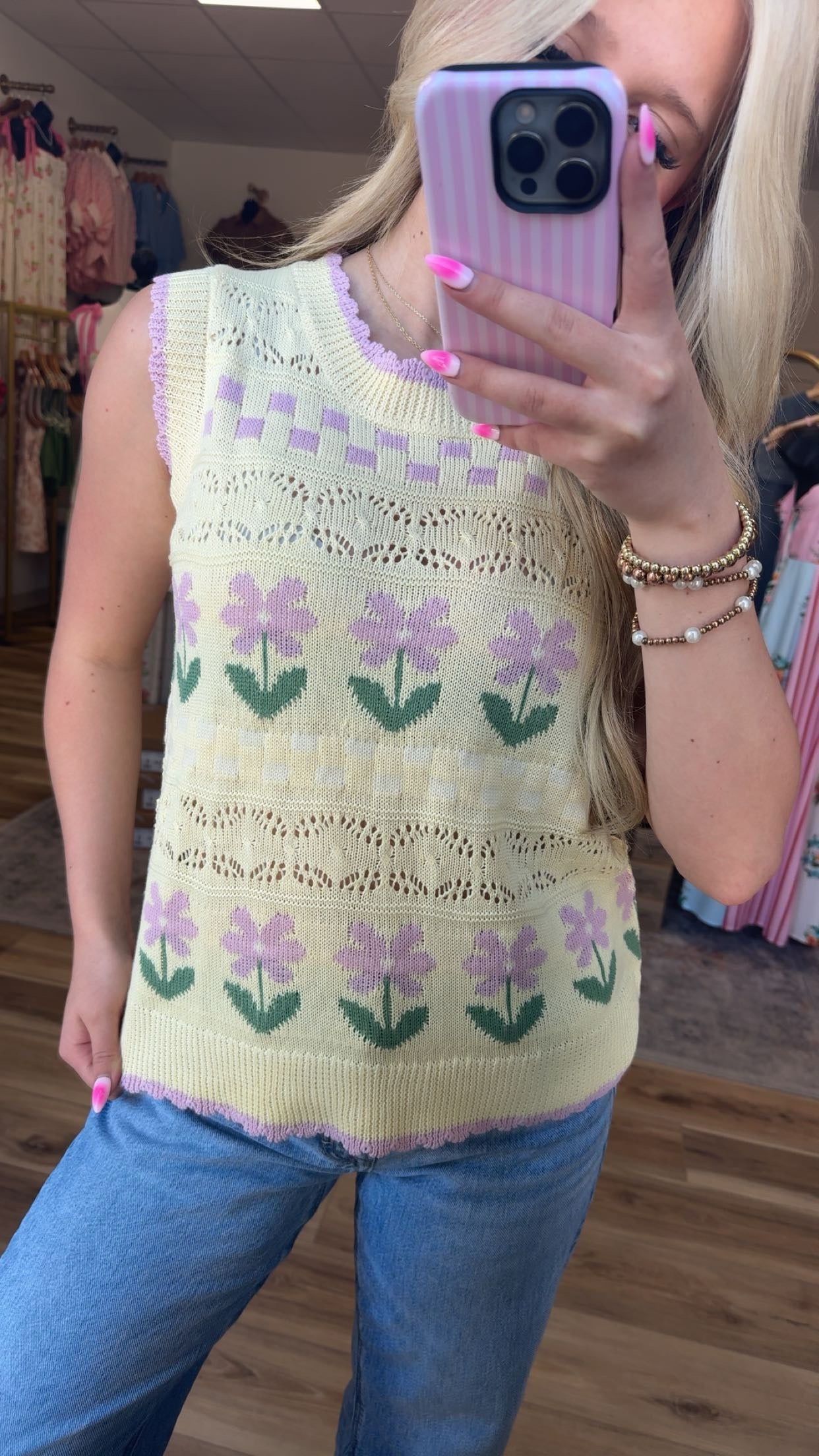 Yellow Spring Crochet Top