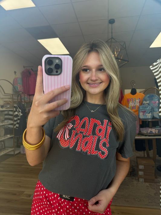 Gray/Red Cardinals Gameday Tee