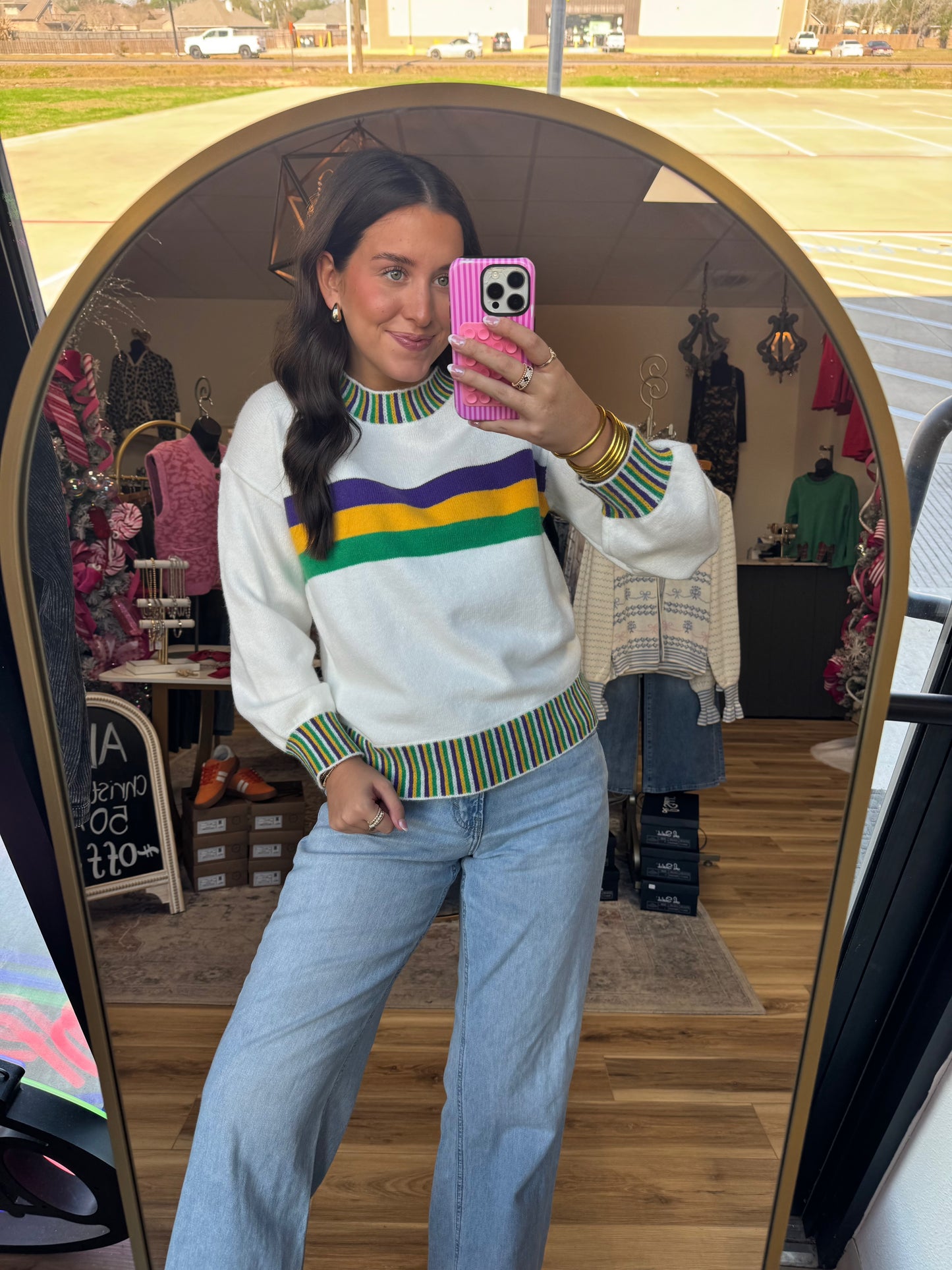 Mardi Gras Chic Pullover