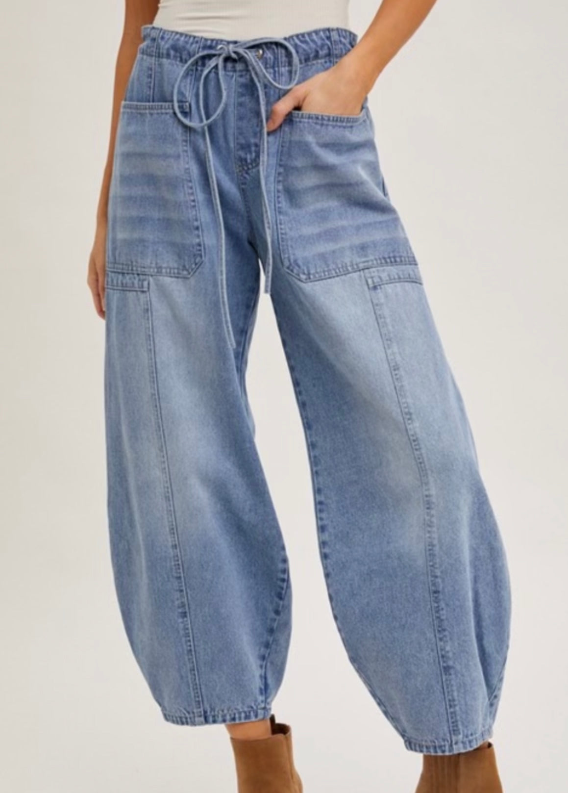 Drawstring Barrel Pants