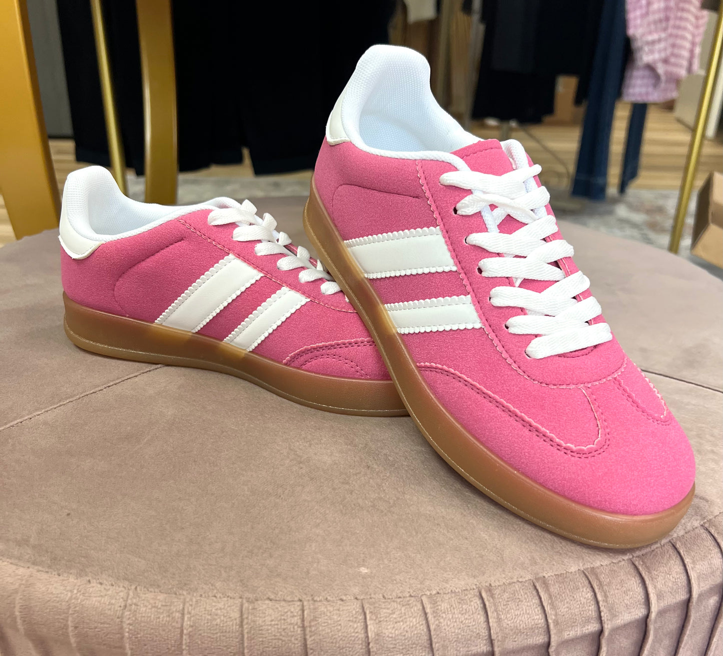 Pink Stripe Sneakers