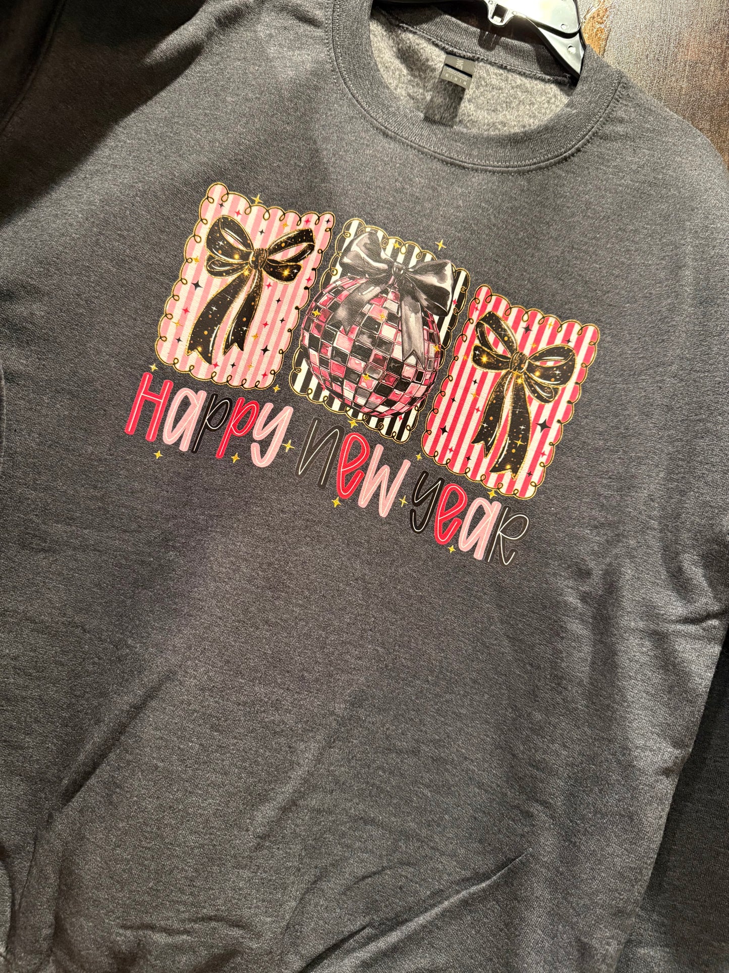 Happy New Year Bow Sweatshirt