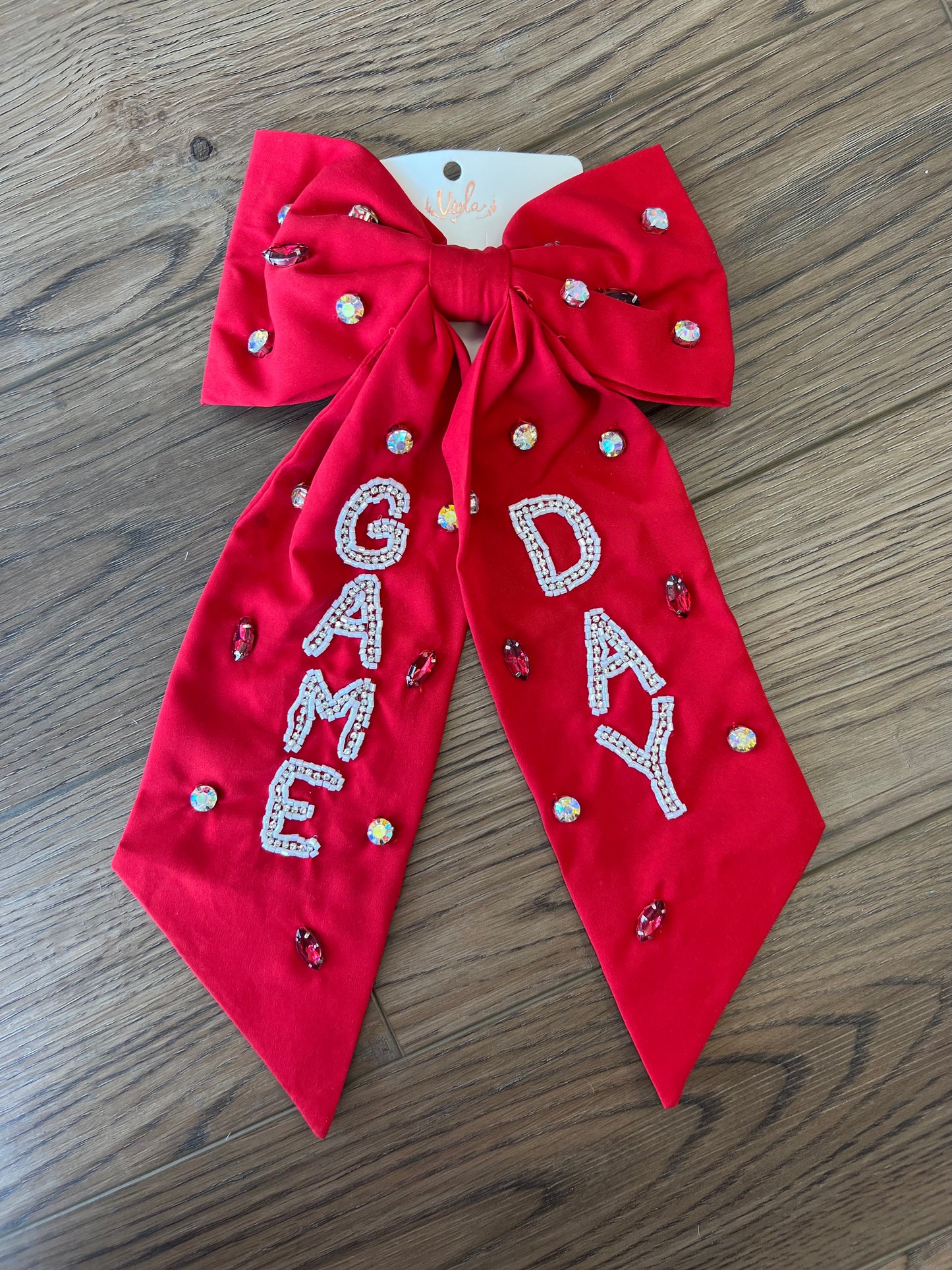 Red/White Gameday Bow