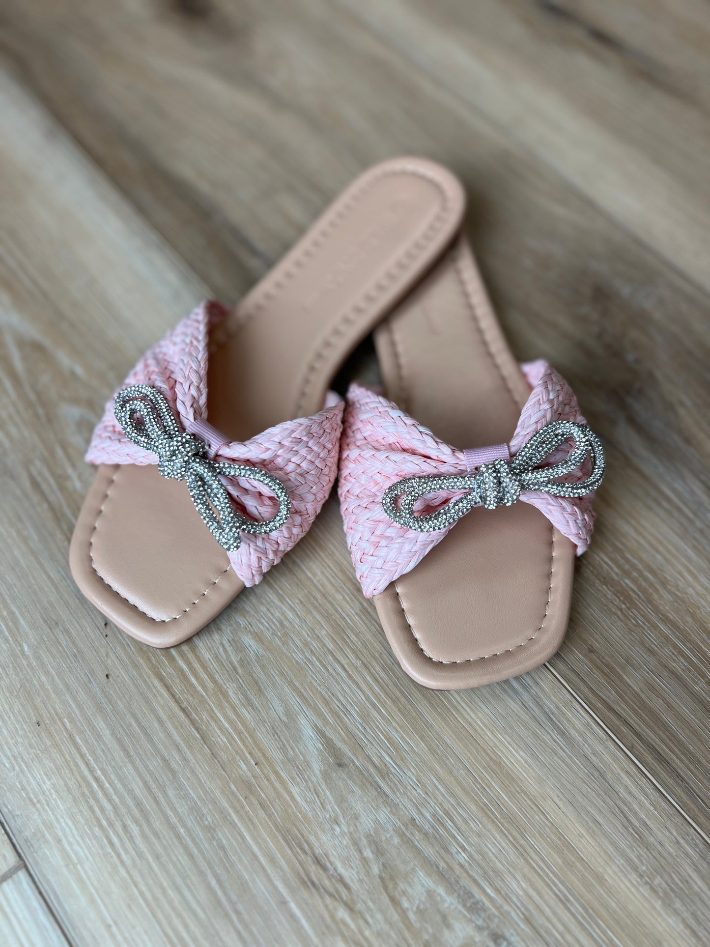 Pink Rhinestone Bow Sandal