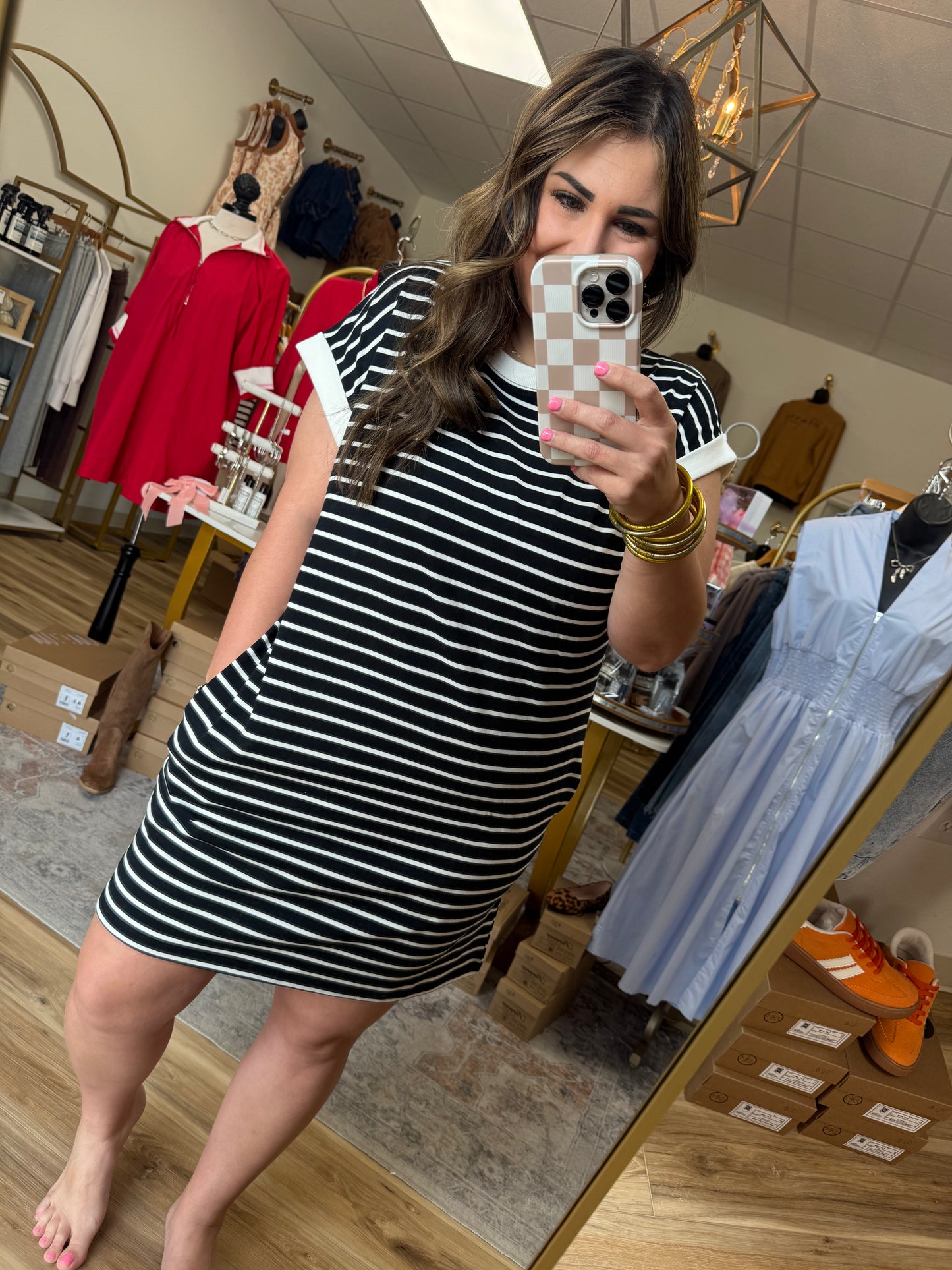 Black/White Stripe Dress