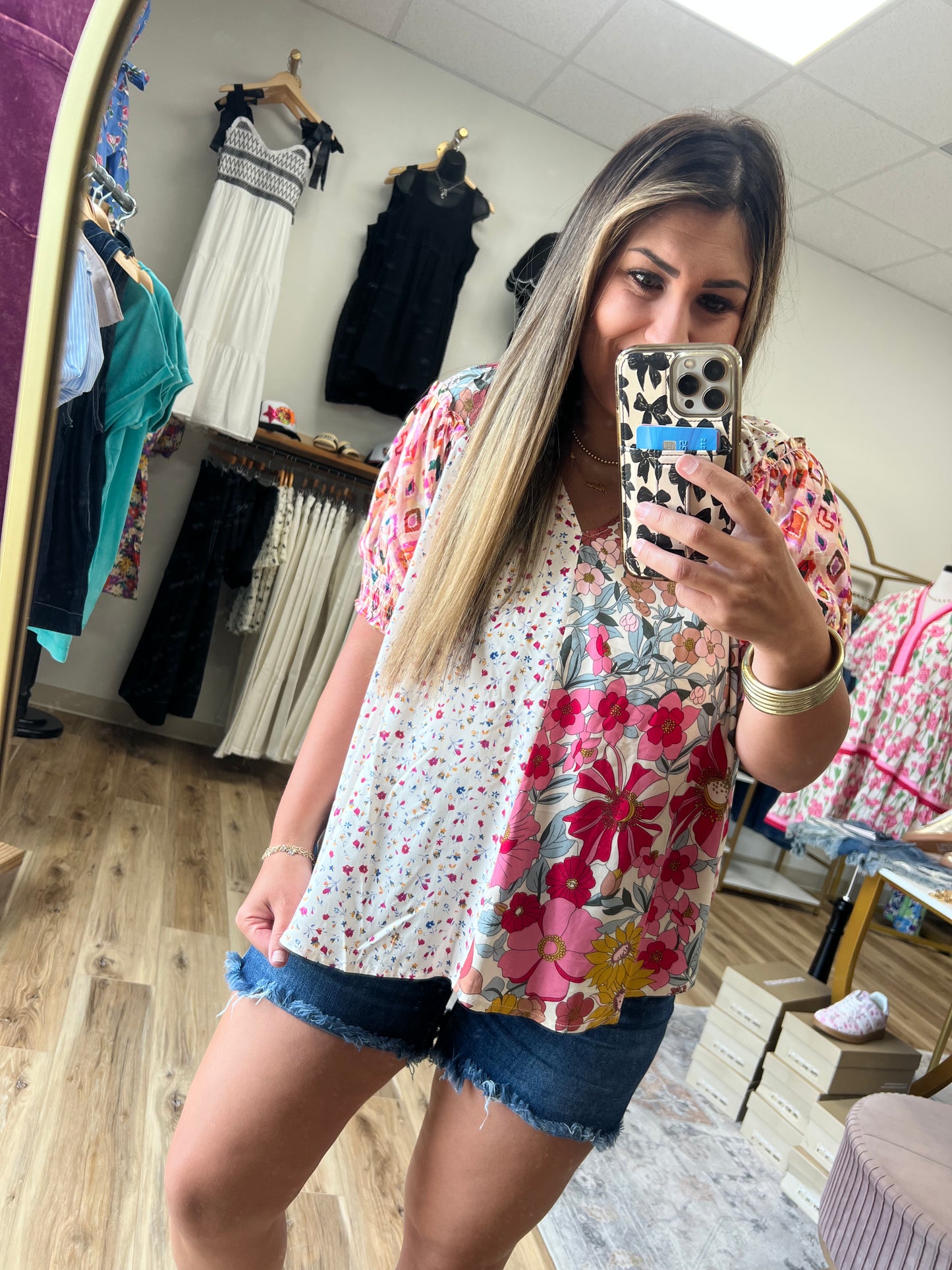 Multi Print Floral Top