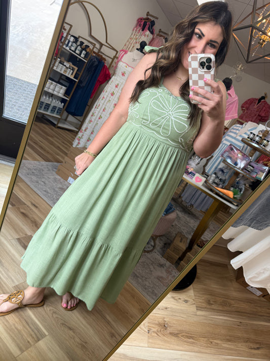 Sage Green Maxi Dress