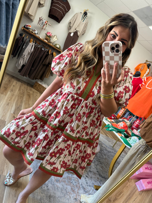 Fall Floral Dress