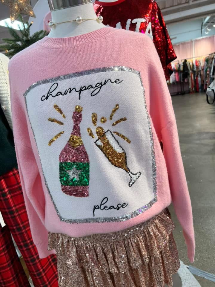 Champagne Please Sweater