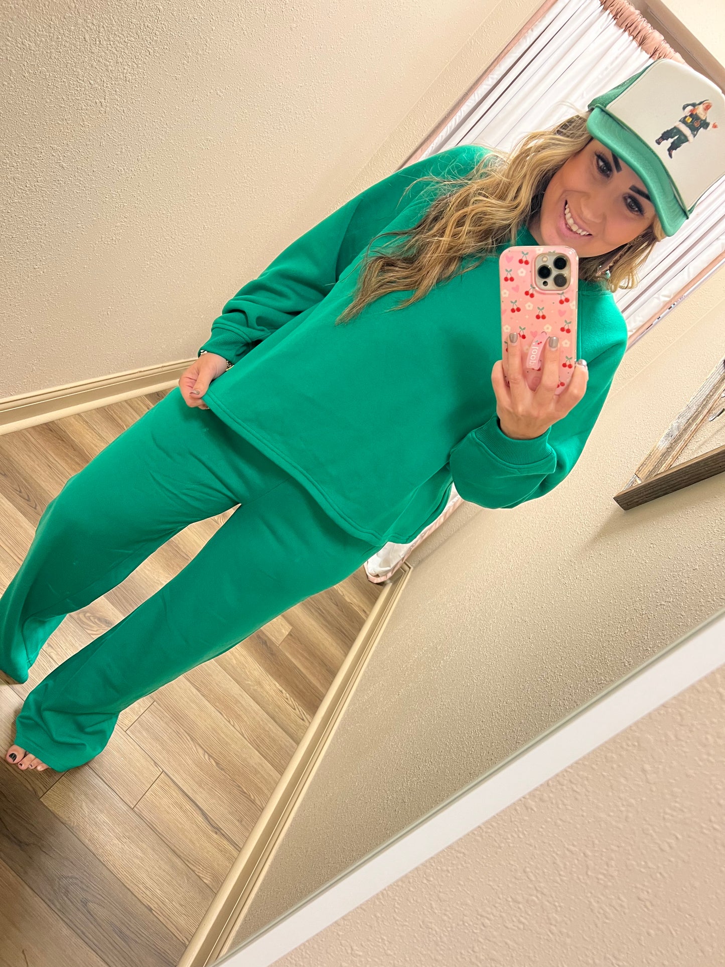 Green Lounge Sweat Set