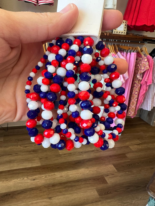 Red, White & Blue Bracelet Set