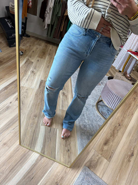 Medium Wash Straight Leg Jean