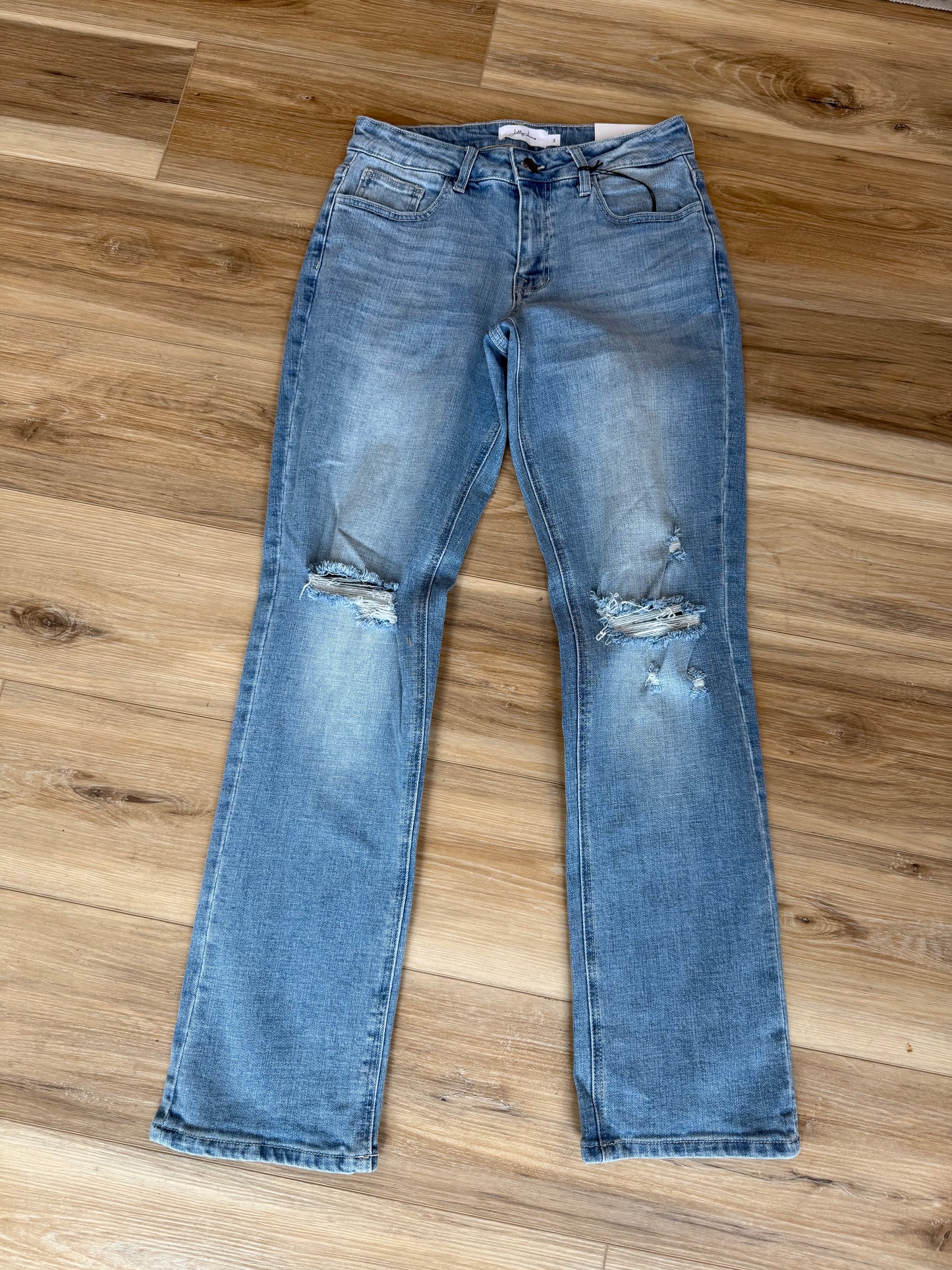 Medium Wash Straight Leg Jean