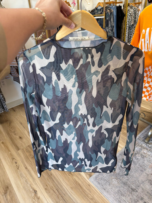 Camo Sheer LS