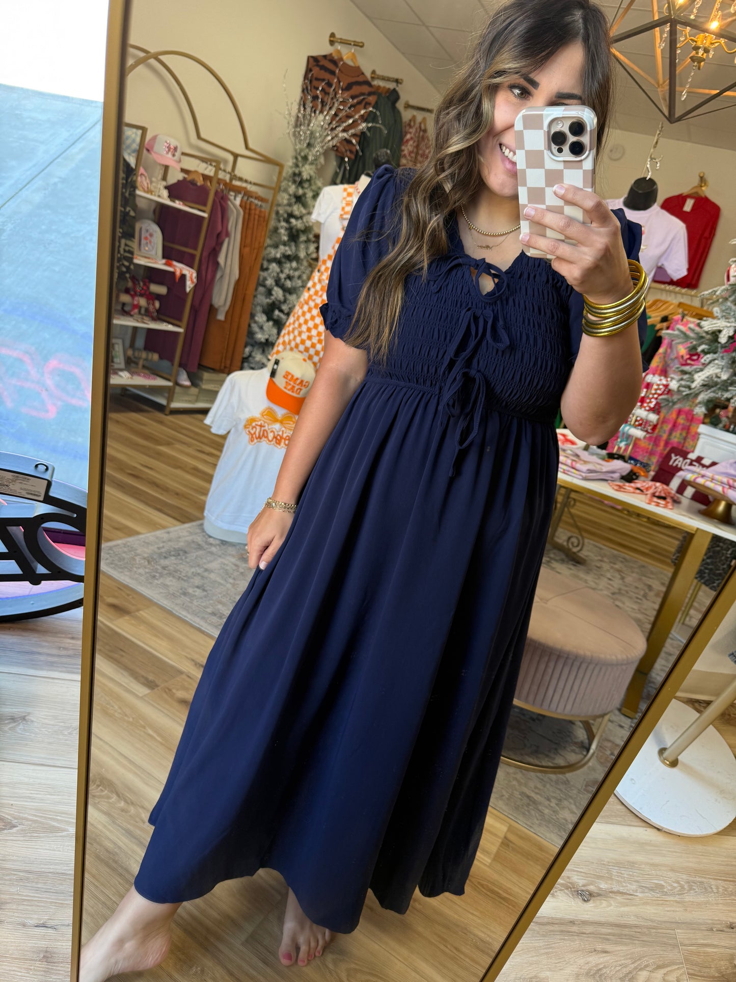 Navy Maxi W/Ties