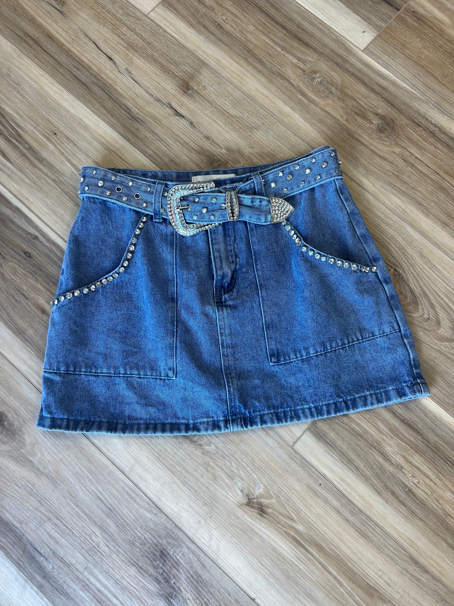 Denim Bling Skirt