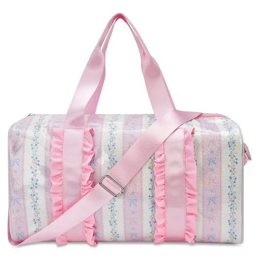 Shimmer Floral Stripe Duffel Bag