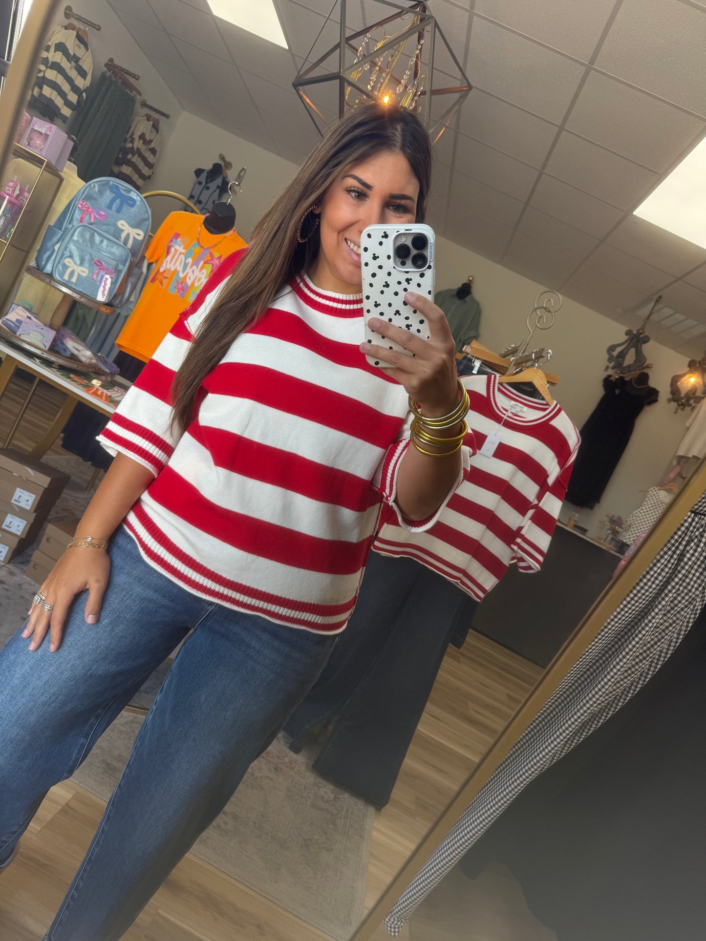 Red/White Stripe Sweater