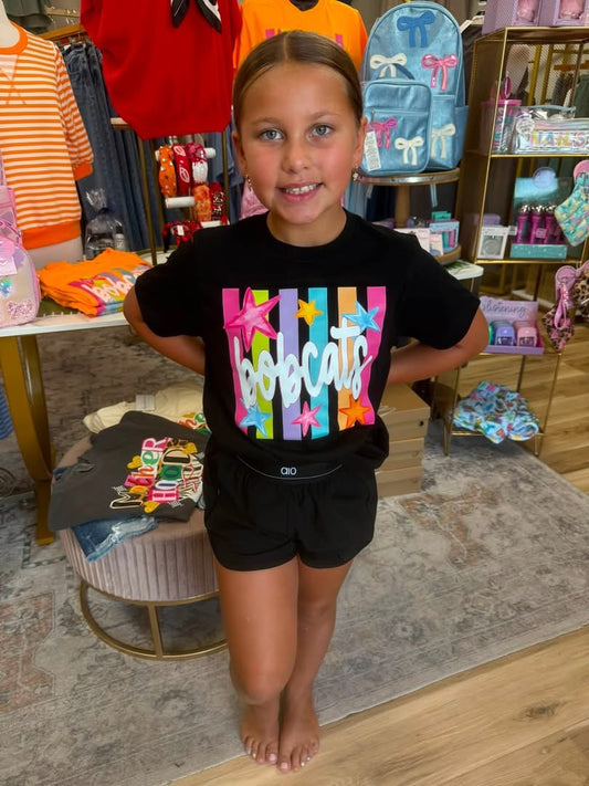 Colorful Bobcats YOUTH Tee