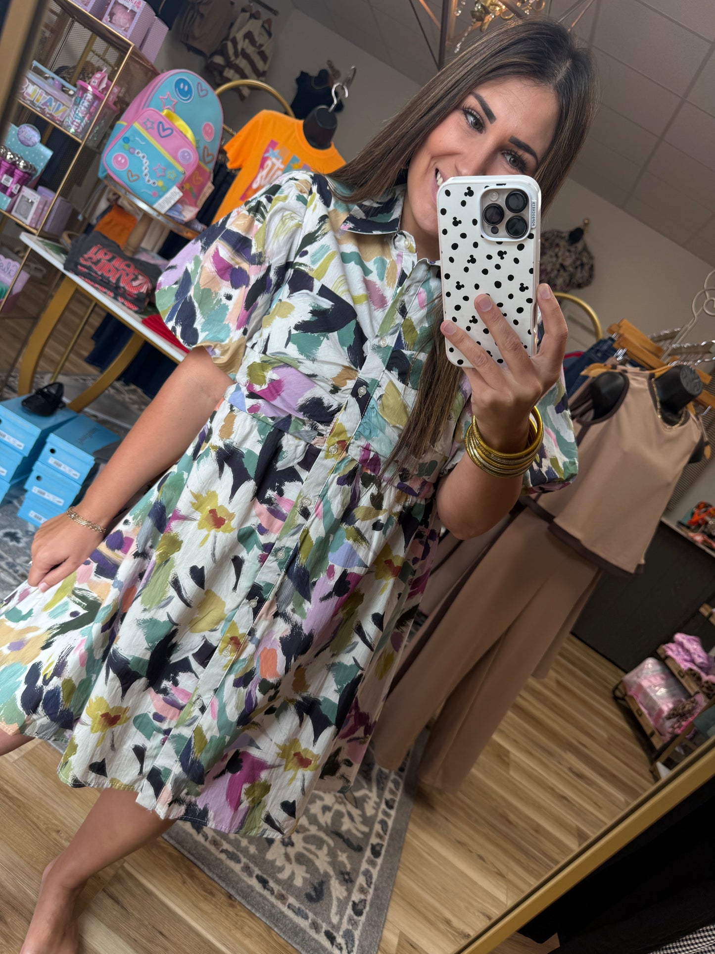 Water Color Floral Dress