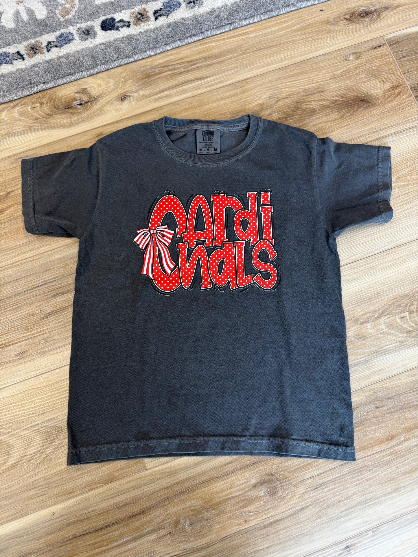 YOUTH Grey Cardinals Polka Dot Tee