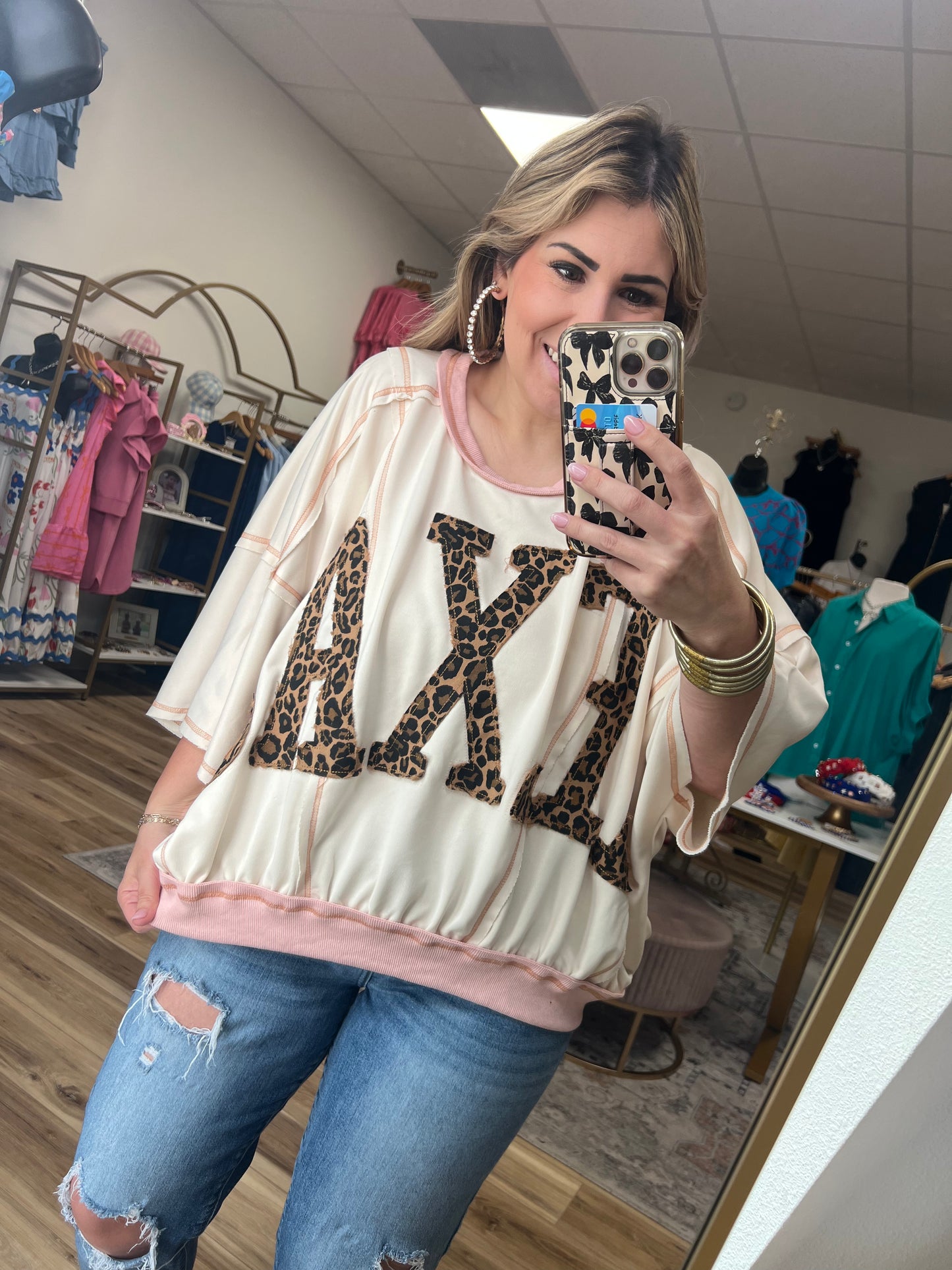 Leopard Texas Top
