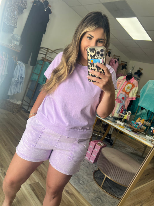 Lavender Acid Wash Set