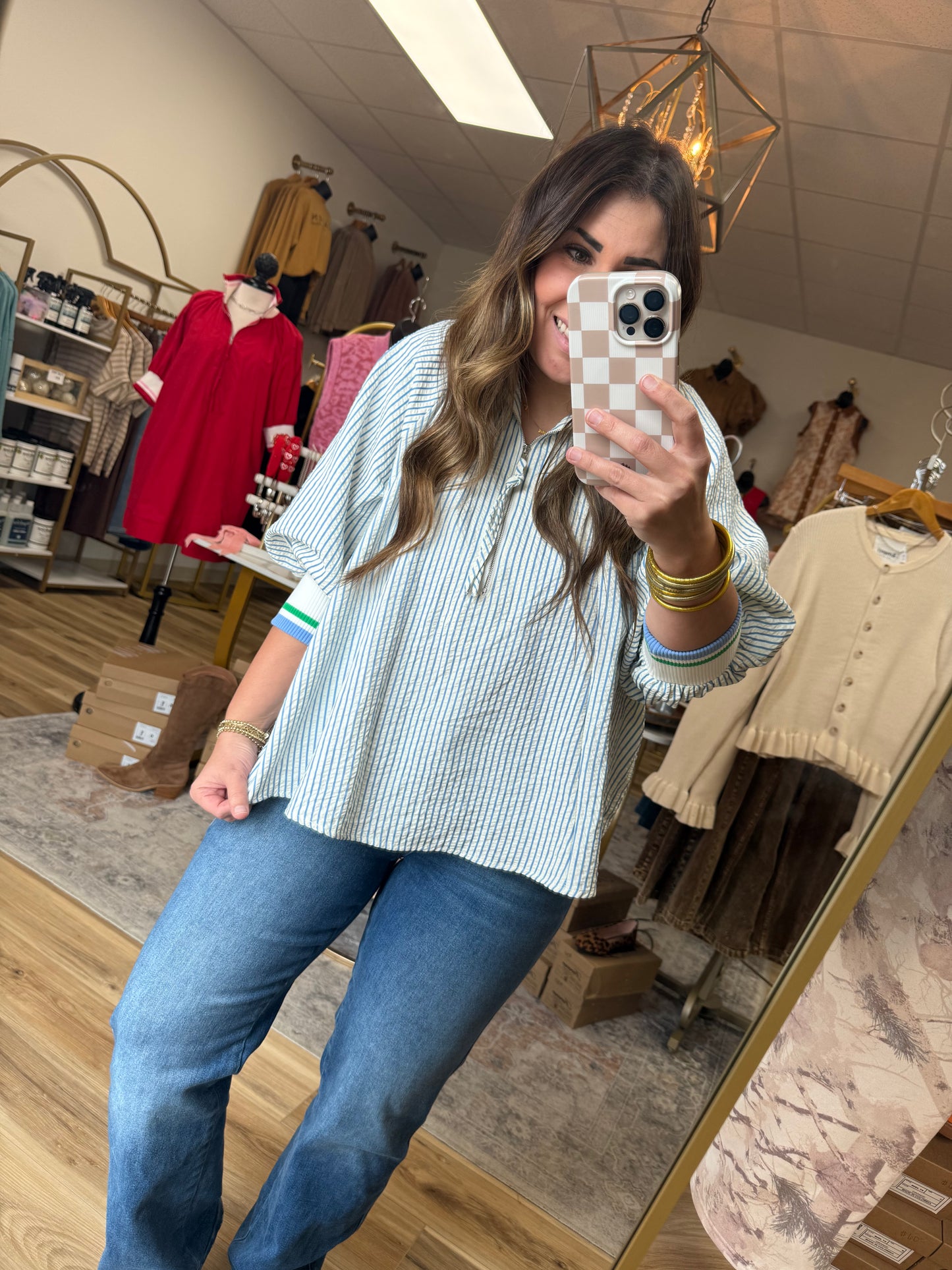 Baby Blues Quarter Zip Top