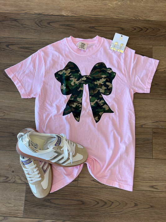 Pink Camo Bow