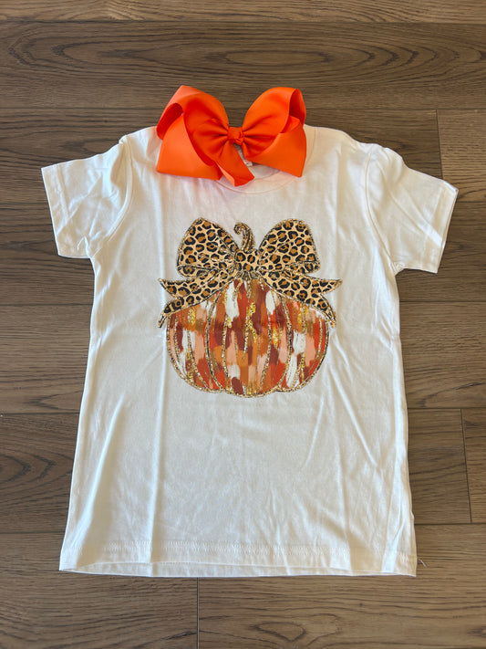 YOUTH Leopard Pumpkin Tee