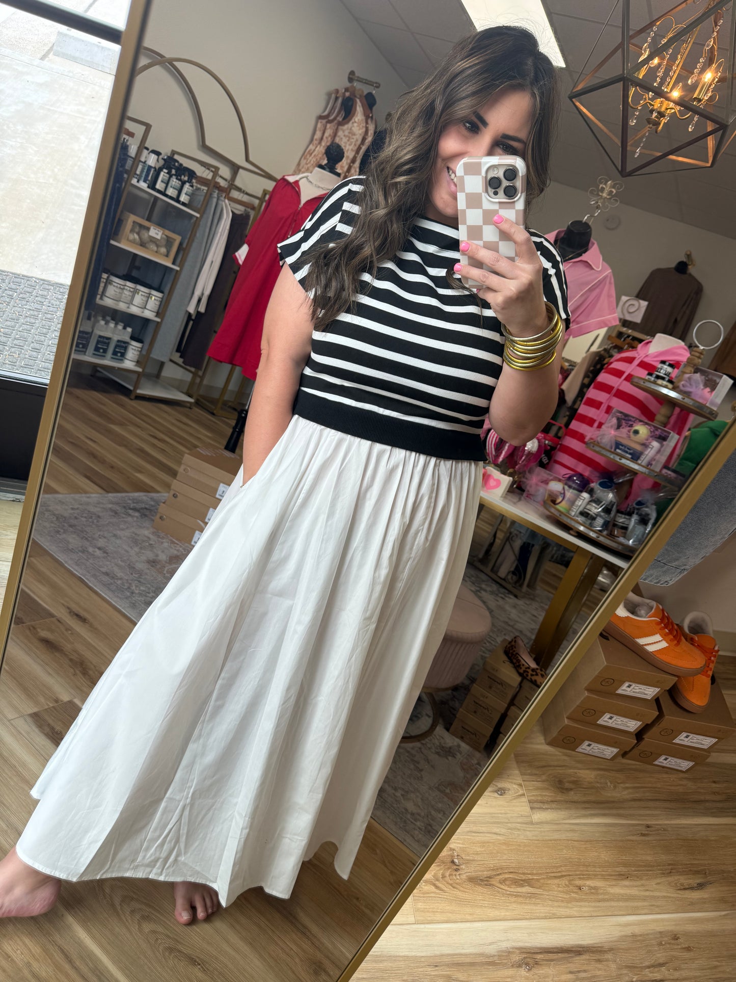 Black/White Stripe Maxi